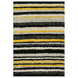 Loloi Rugs Cosma Stripes 5-Foot 2-Inch x 7-Foot 7-Inch Shag Rug in Yellow/Multi