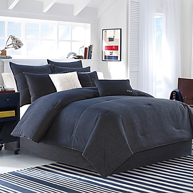 Nautica&reg; Seaward Duvet Cover Set in Denim Blue. View a larger version of this product image.