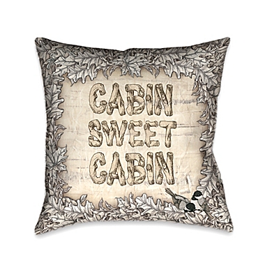 Laural Home Cabin Sweet Cabin Reversible Throw Pillow. View a larger version of this product image.