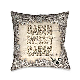 Laural Home Cabin Sweet Cabin Reversible Throw Pillow