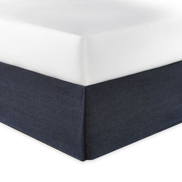 Nautica® Seaward Bed Skirt in Denim Blue Bed Bath & Beyond