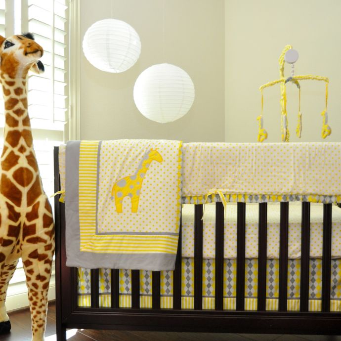 Pam Grace Creations Argyle Giraffe 10 Piece Crib Bedding Set