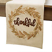 Glitzhome&reg; Thanksgiving 72-Inch Embroidered Table Runner in Natural