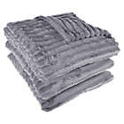 Alternate image 1 for Simply Essential&trade; 3-Piece Corduroy Throw Blanket and Throw Pillow Bundle in Alloy
