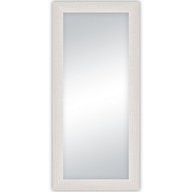58.25-Inch x 20.25-Inch Wenge Classic Perfection Rectangular Leaner/Wall Mirror in White. View a larger version of this product image.