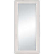 58.25-Inch x 20.25-Inch Wenge Classic Perfection Rectangular Leaner/Wall Mirror in White