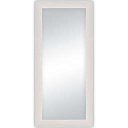 58.25-Inch x 20.25-Inch Wenge Classic Perfection Rectangular Leaner/Wall Mirror in White