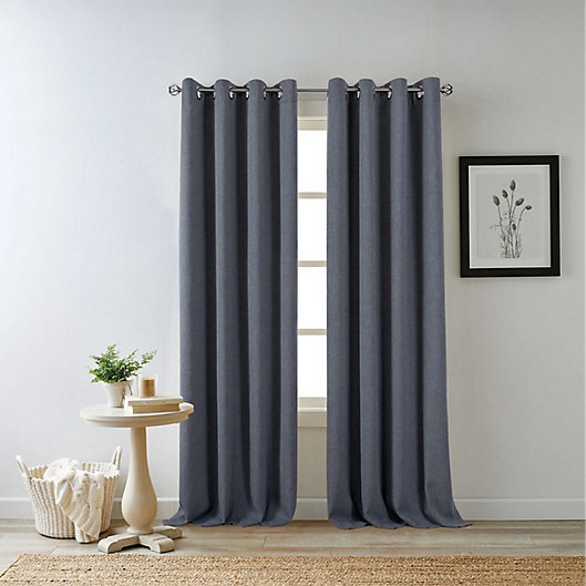 Alternate image 1 for Bee & Willow™ Hadley 120-Inch 100% Blackout Curtain Panel in Indigo (Single)