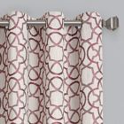 Alternate image 1 for Quinn Geo 84-Inch Grommet 100% Blackout Window Curtain Panel in Red (Single)