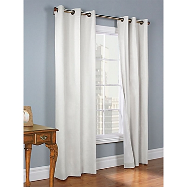 Thermalogic&reg; Weathermate 84-Inch Double-Width Grommet Curtain Panels in White (Set of 2). View a larger version of this product image.