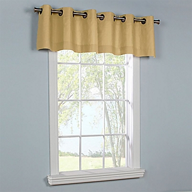 Thermalogic&reg; Weathermate Grommet Top Window Valance in Khaki. View a larger version of this product image.