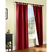 ROD POCKET TOP PANEL SOLID BLACKOUT FOAM LINED WINDOW CURTAIN R64 RED 1PC 