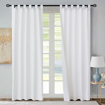 Thermalogic&reg; Weathermate 54-Inch Tab Top Window Curtain Panels in White (Set of 2)