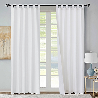 Thermalogic&reg; Weathermate 72-Inch Tab Top Window Curtain Panels in White (Set of 2). View a larger version of this product image.