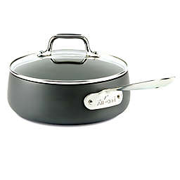 All-Clad HA1 Nonstick 2.5 qt. Hard-Anodized Covered Saucepan in Grey