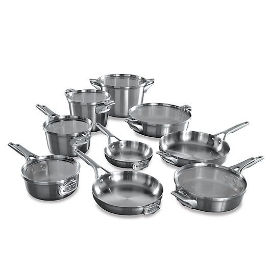 Alternate image 1 for Calphalon® Premier™ Space Saving Stainless Steel 15-Piece Cookware Set