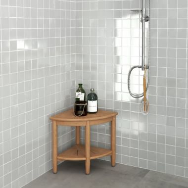 Haven&trade; Teak Corner Seat in Natural. View a larger version of this product image.