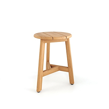 Haven&trade; Round Teak Bathroom Seat in Natural. View a larger version of this product image.