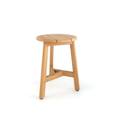 Haven&trade; Round Teak Bathroom Seat in Natural. View a larger version of this product image.