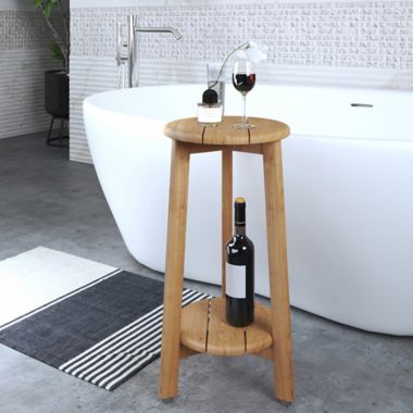 Haven&trade; Teak Tub Side Table in Natural. View a larger version of this product image.