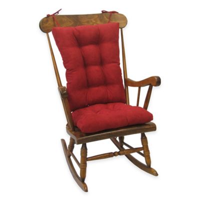 Klear Vu Twillo Universal Extra-Large 2-Piece Rocking Chair Pad Set in Red