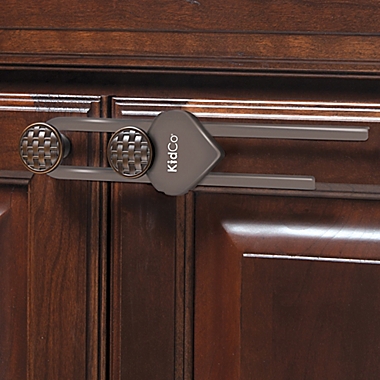 Kidco&reg; 2-Pack Sliding Cabinet Locks in Brown. View a larger version of this product image.