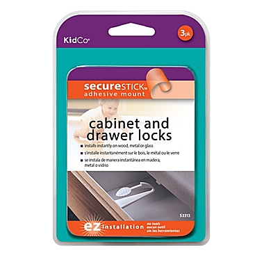 Kidco&reg; Adhesive Mount Cabinet & Drawer Lock (3-Pack). View a larger version of this product image.
