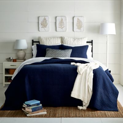 Bee &amp; Willow&trade; Stitched 3-Piece Full/Queen Quilt Set in Blue