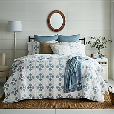 Bee &amp; Willow&trade; Quilted Diamonds 3-Piece Full/Queen Quilt Set in Blue. View a larger version of this product image.