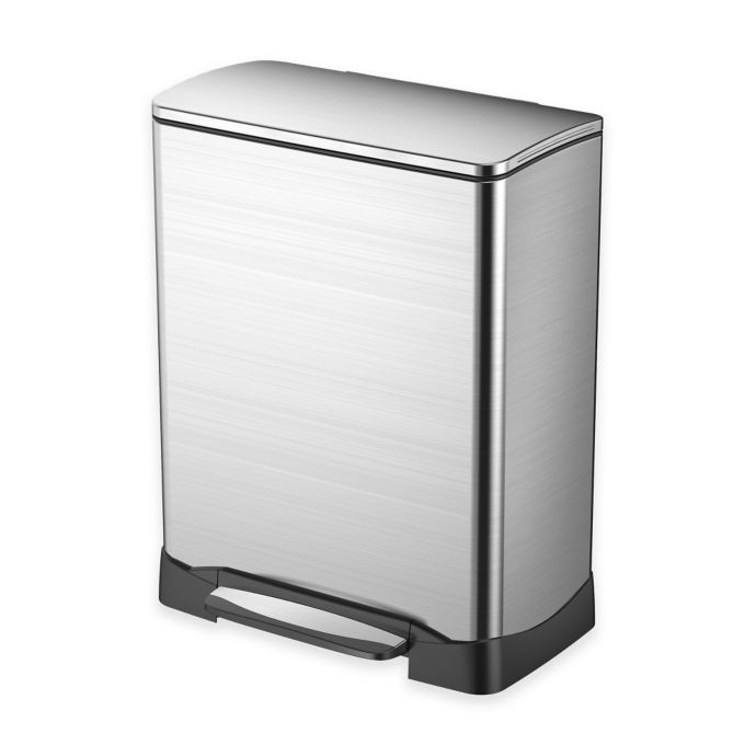 EKO NeoCube Stainless Steel Rectangular 50Liter SoftClose Step Trash