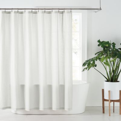 Nestwell&trade; 72-Inch x 72-Inch Solid Hemp Shower Curtain in Bright White