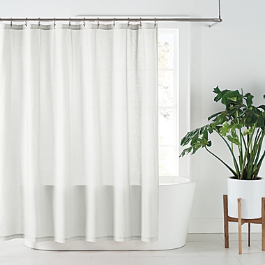 Nestwell&trade; 72-Inch x 72-Inch Solid Hemp Shower Curtain in Bright White. View a larger version of this product image.