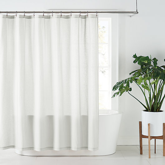 Nestwell Solid Hemp Shower Curtain, 40 Inch Wide Shower Curtain