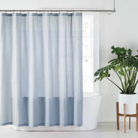 Nestwell Solid Hemp Shower Curtain, Normal Shower Curtain Rod Size
