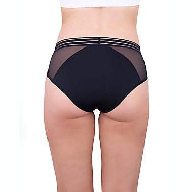 Saalt X-Large Leakproof Mesh Hipster Underwear in Black. View a larger version of this product image.