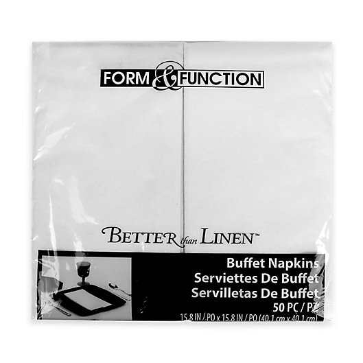 Alternate image 1 for Better Than Linen 50-Count Paper Guest Napkins in Solid White