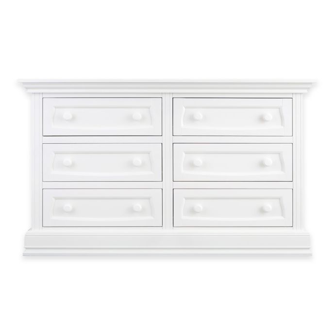 Baby Appleseed 6 Drawer Double Dresser In Pure White Bed Bath