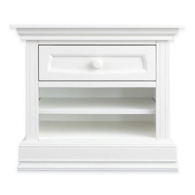 white nursery nightstand