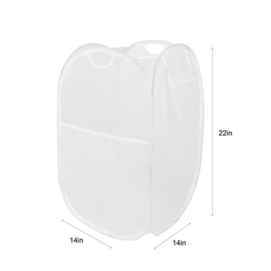 mighty goods&trade; Mesh Pop-Up Hamper in White. View a larger version of this product image.