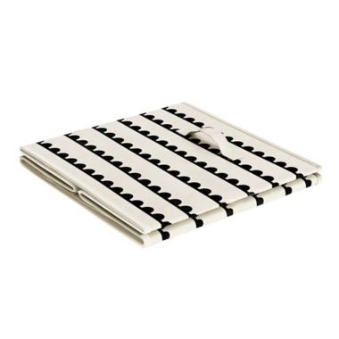 mighty goods&trade; 4-Pack Scalloped Striped Print Foldable Storage Bins. View a larger version of this product image.