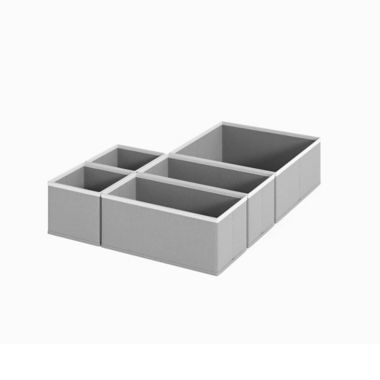 mighty goods&trade; 5-Piece Drawer Bins in Formal Grey. View a larger version of this product image.