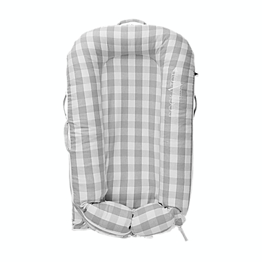 DockATot&reg; Deluxe+ Dock in Stone Gingham. View a larger version of this product image.