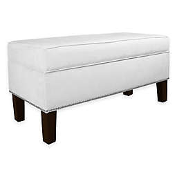 Skyline Furniture Franklin Storage Bench in Velvet White