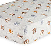 ever &amp; ever&trade; Forest Friends Fitted Crib Sheet in White