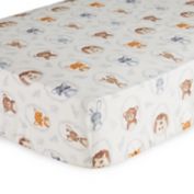 ever &amp; ever&trade; Forest Friends Fitted Crib Sheet in White