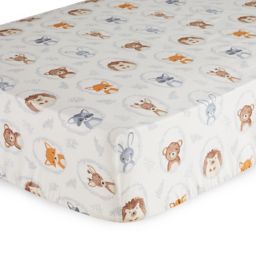 ever & ever™ Forest Friends Fitted Crib Sheet in White