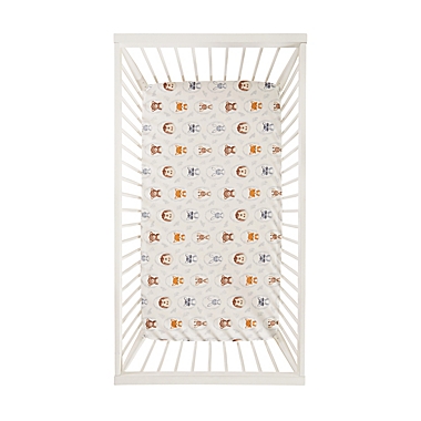 ever &amp; ever&trade; Forest Friends Fitted Crib Sheet in White. View a larger version of this product image.