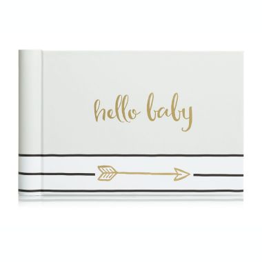 Pearhead&reg; "Hello Baby" Brag Book in Grey. View a larger version of this product image.