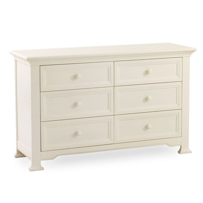 Kingsley Brunswick 6 Drawer Double Dresser In White Bed Bath