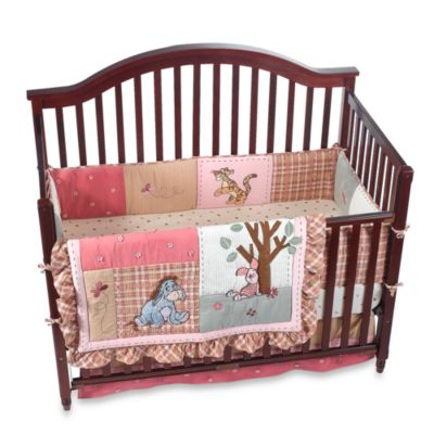 pink winnie the pooh crib set